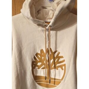 Timberland Embroidered Tree Logo Cream Hoodie Hooded Sweatshirt Unisex Small